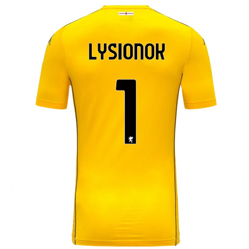 Danxen Niño Camiseta Ernestas Lysionok #1 Amarillo Oscuro Negro Portero Equipación 2025/26 La Camisa México