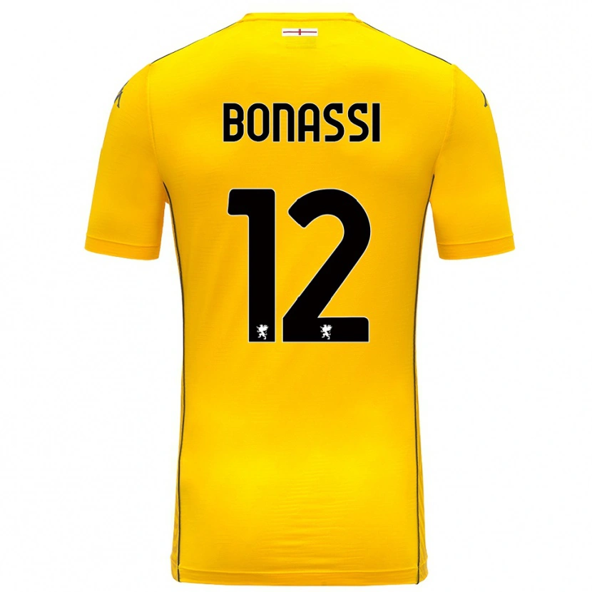 Danxen Niño Camiseta Lorenzo Bonassi #12 Amarillo Oscuro Negro Portero Equipación 2025/26 La Camisa México