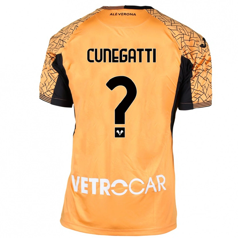 Danxen Niño Camiseta Andrea Cunegatti #0 Naranja Negro Blanco Portero Equipación 2025/26 La Camisa México