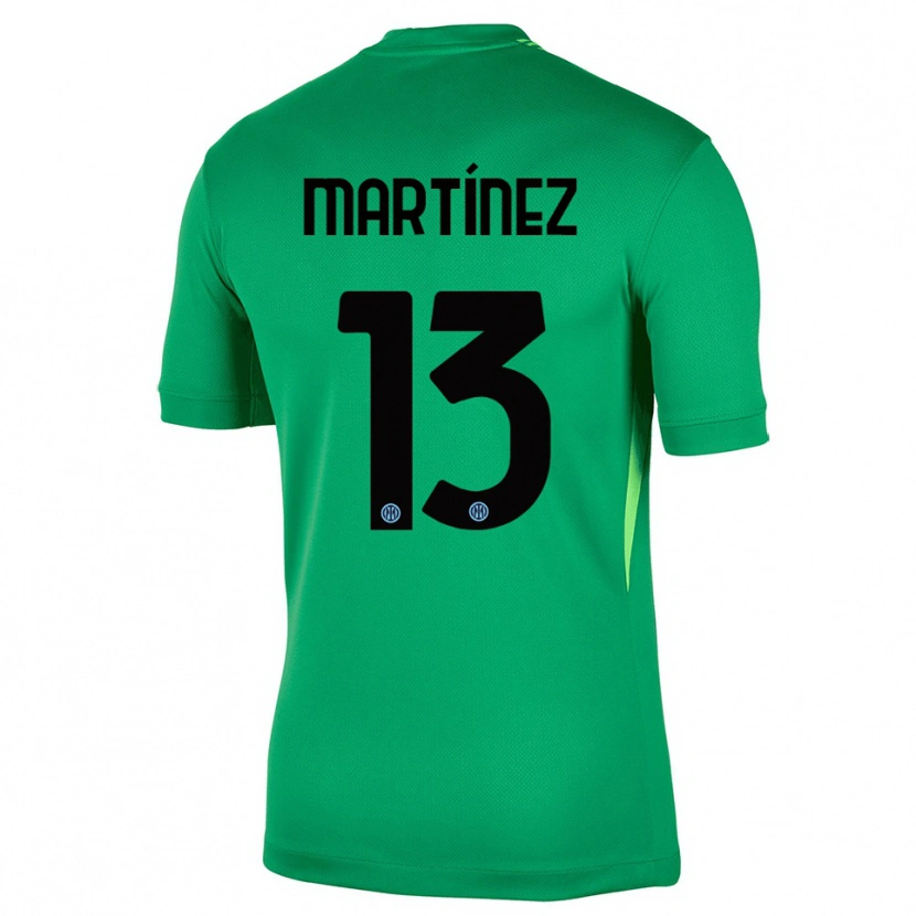 Danxen Niño Camiseta Josep Martínez #13 Verde Claro Negro Portero Equipación 2025/26 La Camisa México