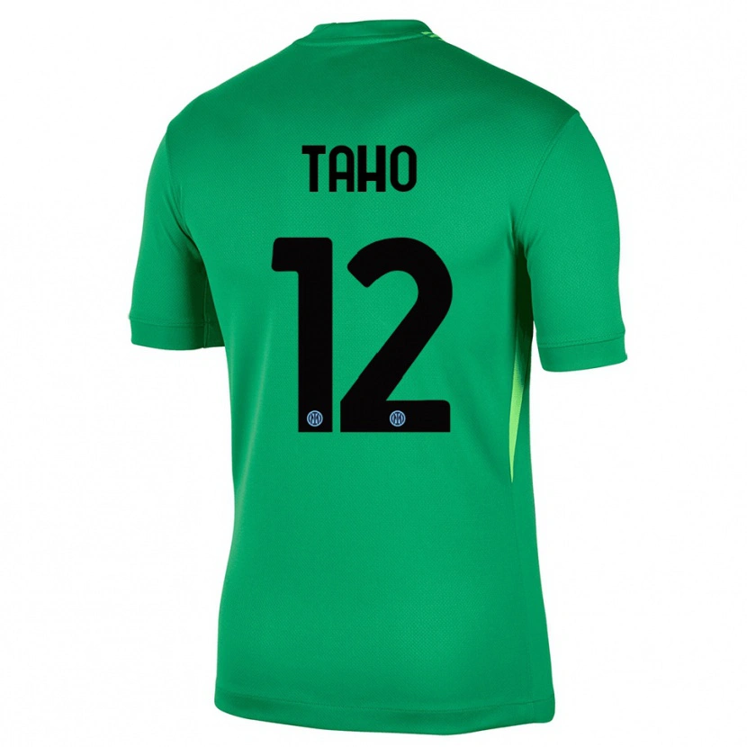 Danxen Niño Camiseta Alain Taho #12 Verde Claro Negro Portero Equipación 2025/26 La Camisa México