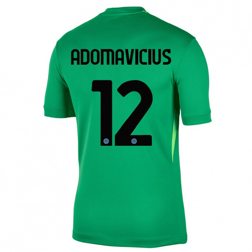 Danxen Niño Camiseta Henrikas Adomavicius #12 Verde Claro Negro Portero Equipación 2025/26 La Camisa México