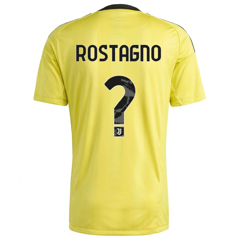 Danxen Niño Camiseta Alberto Rostagno #0 Blanco Amarillo Portero Equipación 2025/26 La Camisa México