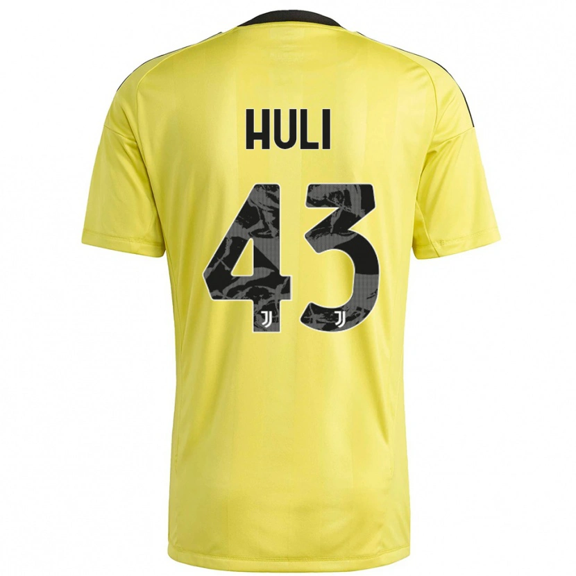 Danxen Niño Camiseta Raffaele Huli #43 Blanco Amarillo Portero Equipación 2025/26 La Camisa México