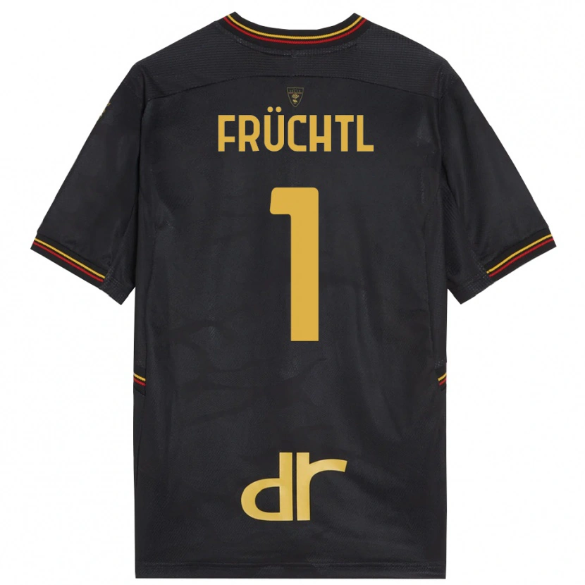 Danxen Niño Camiseta Christian Früchtl #1 Negro Marrón Portero Equipación 2025/26 La Camisa México