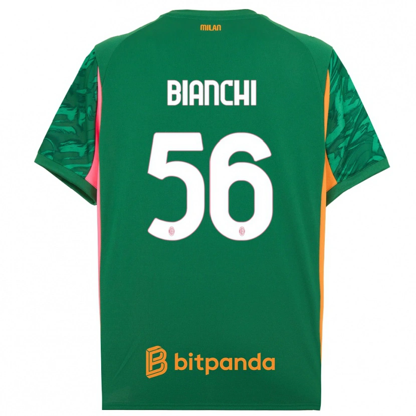 Danxen Niño Camiseta Alessandro Bianchi #56 Verde Naranja Rosa Portero Equipación 2025/26 La Camisa México