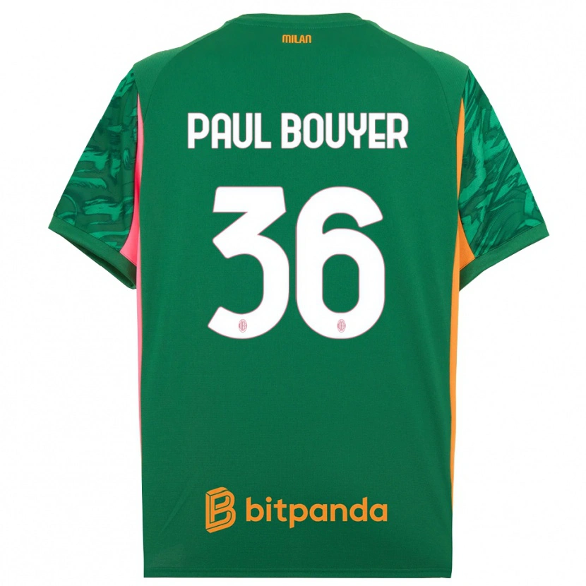 Danxen Niño Camiseta Léo Paul Bouyer #36 Verde Naranja Rosa Portero Equipación 2025/26 La Camisa México