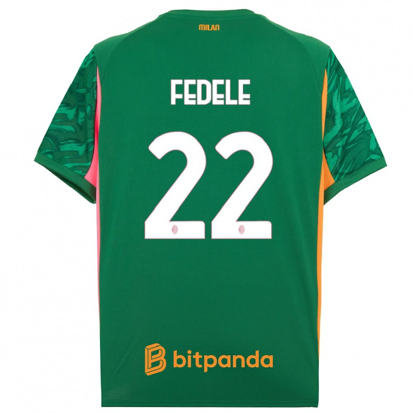 Danxen Niño Camiseta Noemi Fedele #22 Verde Naranja Rosa Portero Equipación 2025/26 La Camisa México