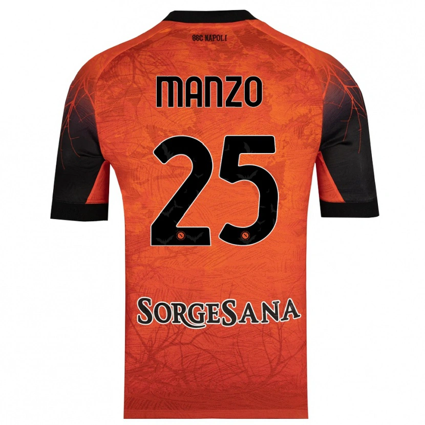 Danxen Niño Camiseta Alessia Manzo #25 Naranja Rojo Negro Portero Equipación 2025/26 La Camisa México