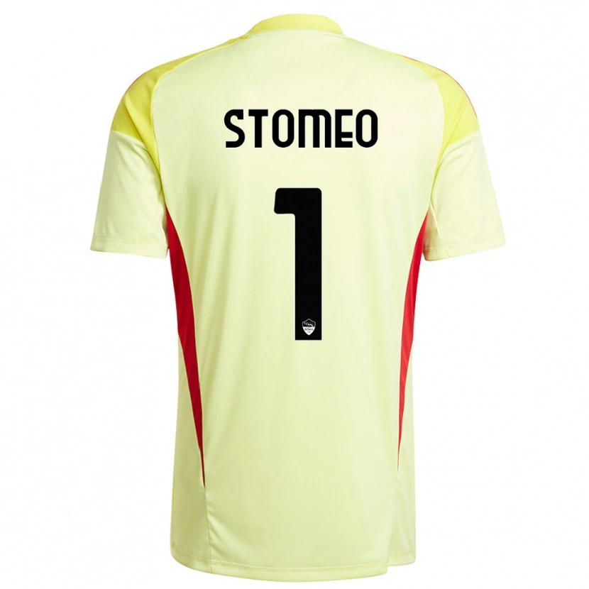 Danxen Niño Camiseta Giorgio Stomeo #1 Amarillo Claro Naranja Portero Equipación 2025/26 La Camisa México