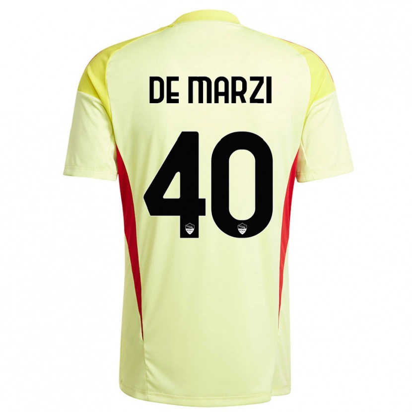 Danxen Niño Camiseta Giorgio De Marzi #40 Amarillo Claro Naranja Portero Equipación 2025/26 La Camisa México