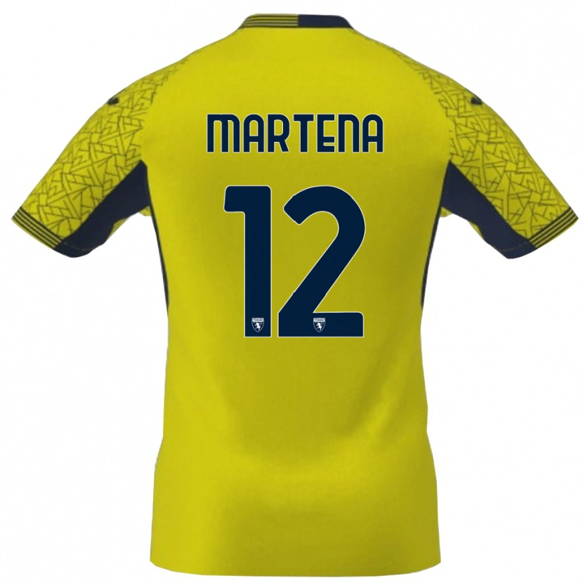 Danxen Niño Camiseta Gabriele Martena #12 Amarillo Negro Portero Equipación 2025/26 La Camisa México