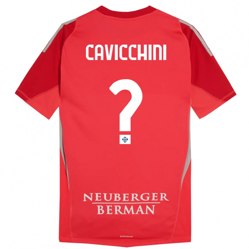 Danxen Niño Camiseta Leonardo Cavicchini #0 Rojo Gris Portero Equipación 2025/26 La Camisa México