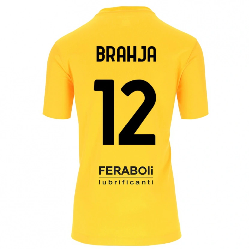 Danxen Niño Camiseta Thomas Brahja #12 Amarillo Negro Portero Equipación 2025/26 La Camisa México