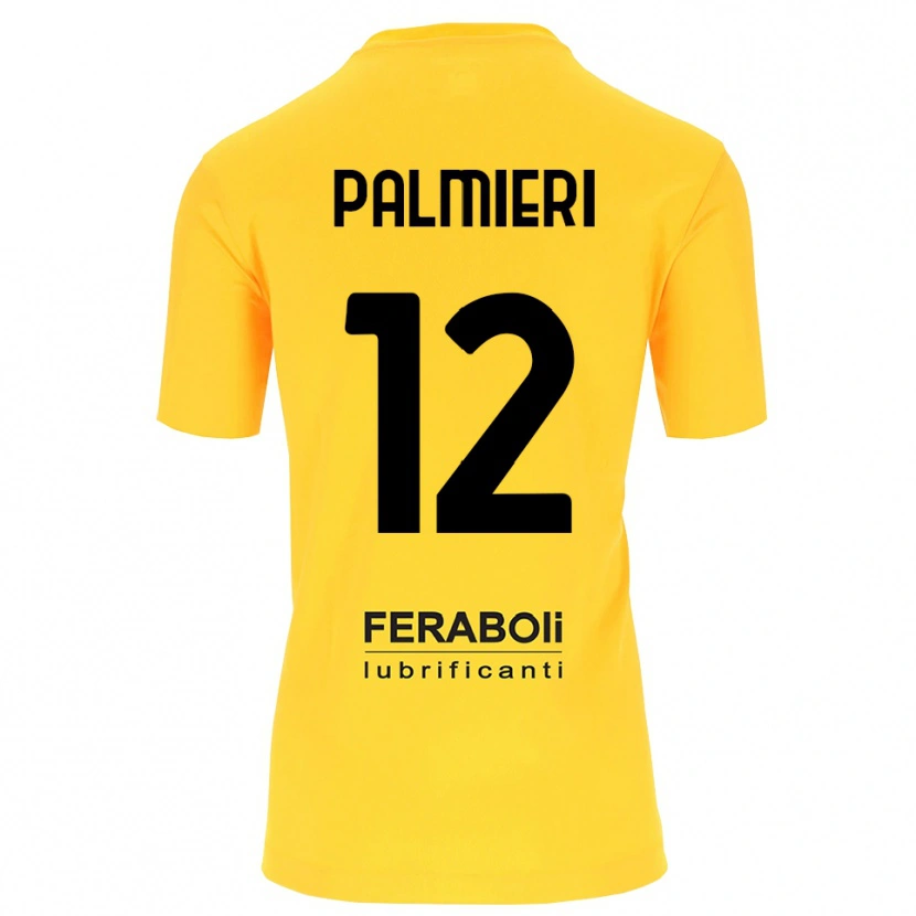 Danxen Niño Camiseta Cristian Palmieri #12 Amarillo Negro Portero Equipación 2025/26 La Camisa México