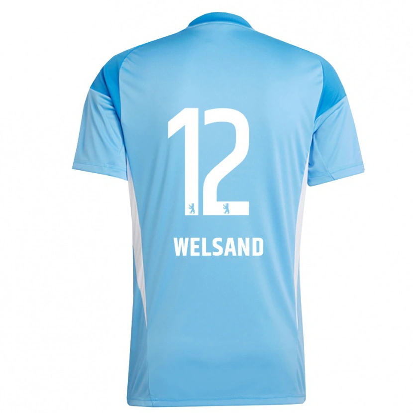 Danxen Niño Camiseta Oskar Welsand #12 Azul Negro Portero Equipación 2025/26 La Camisa México