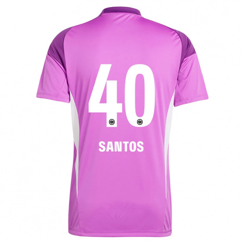 Danxen Niño Camiseta Kauã Santos #40 Lila Blanco Portero Equipación 2025/26 La Camisa México
