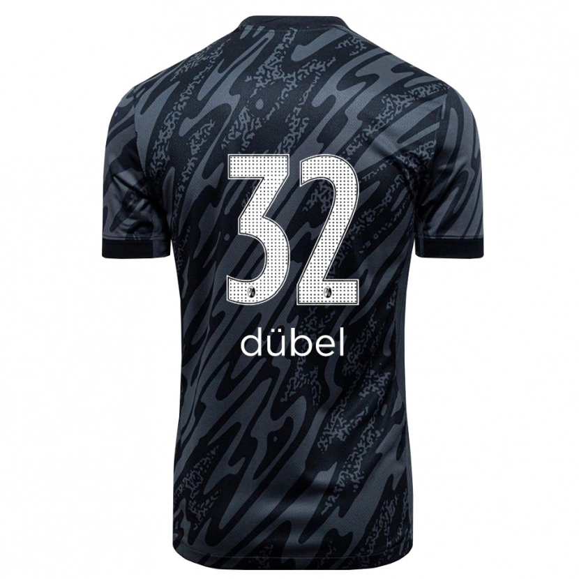 Danxen Niño Camiseta Sarah-Lisa Dübel #32 Negro Blanco Portero Equipación 2025/26 La Camisa México