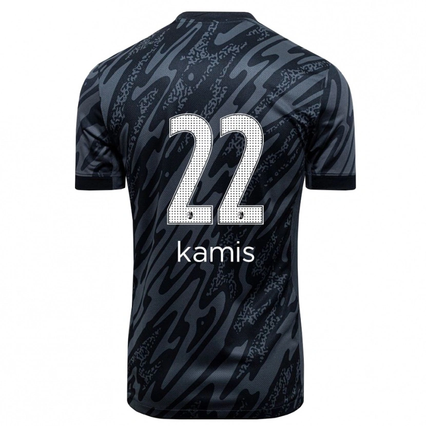 Danxen Niño Camiseta Marcel Kamis #22 Negro Blanco Portero Equipación 2025/26 La Camisa México