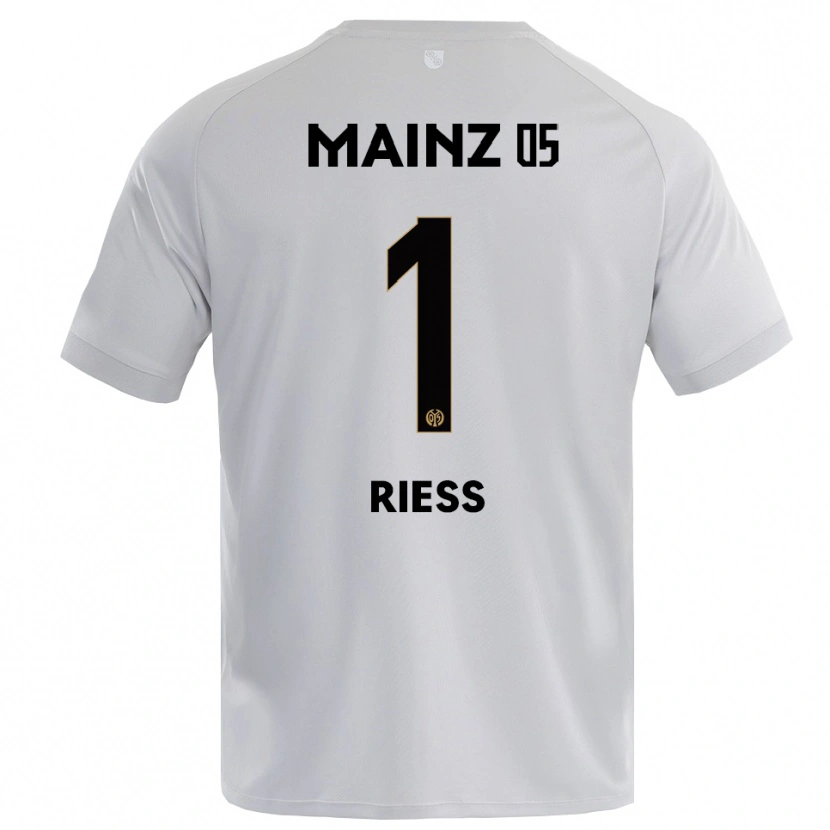 Danxen Niño Camiseta Lasse Rieß #1 Gris Azul Claro Portero Equipación 2025/26 La Camisa México