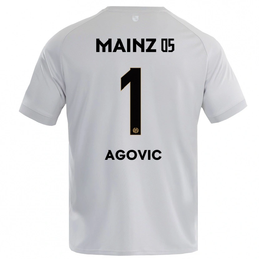 Danxen Niño Camiseta Daris Agovic #1 Gris Azul Claro Portero Equipación 2025/26 La Camisa México