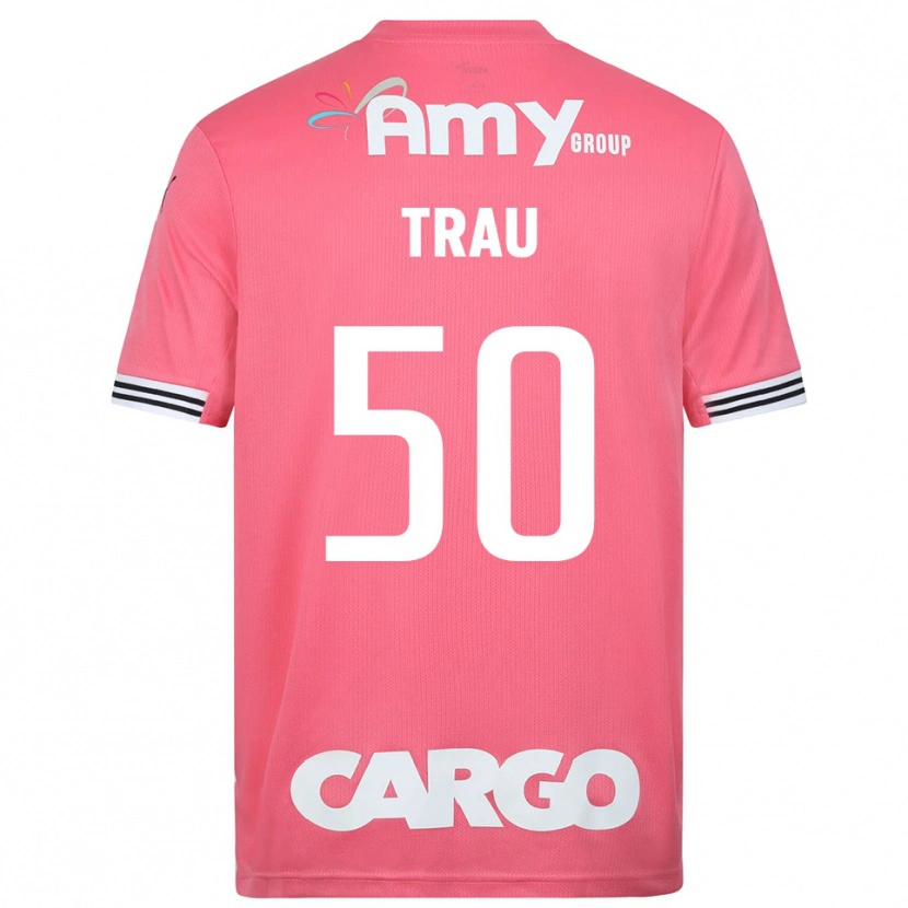 Danxen Niño Camiseta Idan Trau #50 Blanco Rosa Portero Equipación 2025/26 La Camisa México
