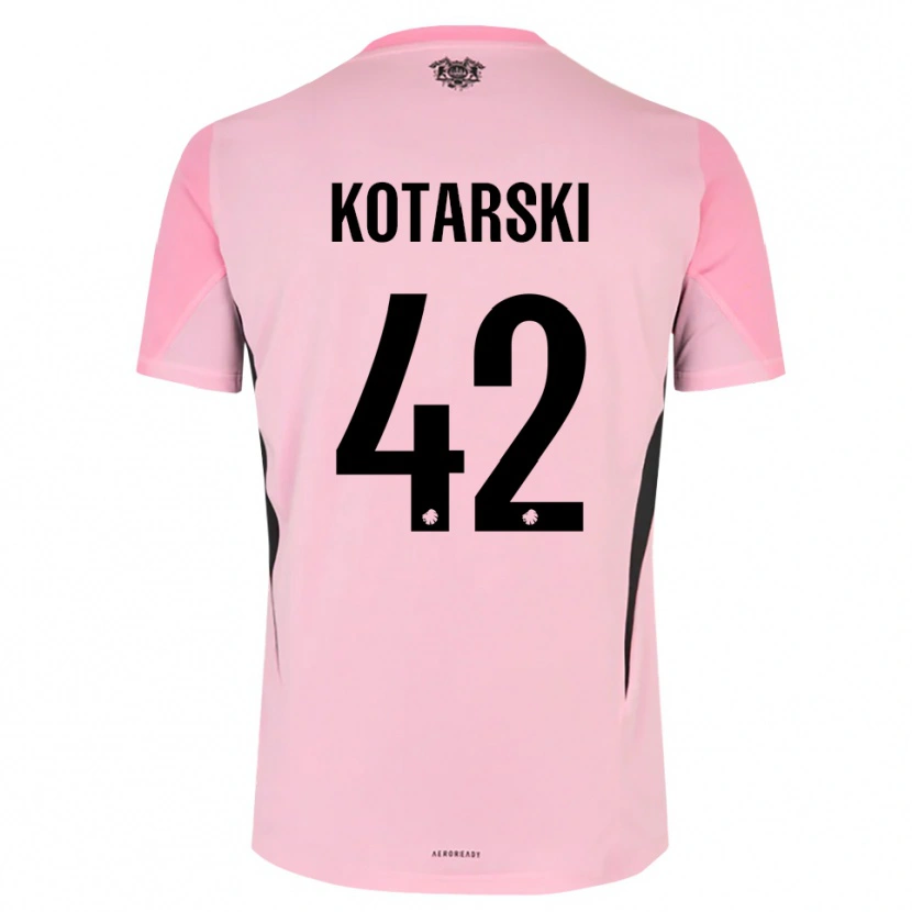 Danxen Niño Camiseta Dominik Kotarski #42 Negro Rosa Portero Equipación 2025/26 La Camisa México