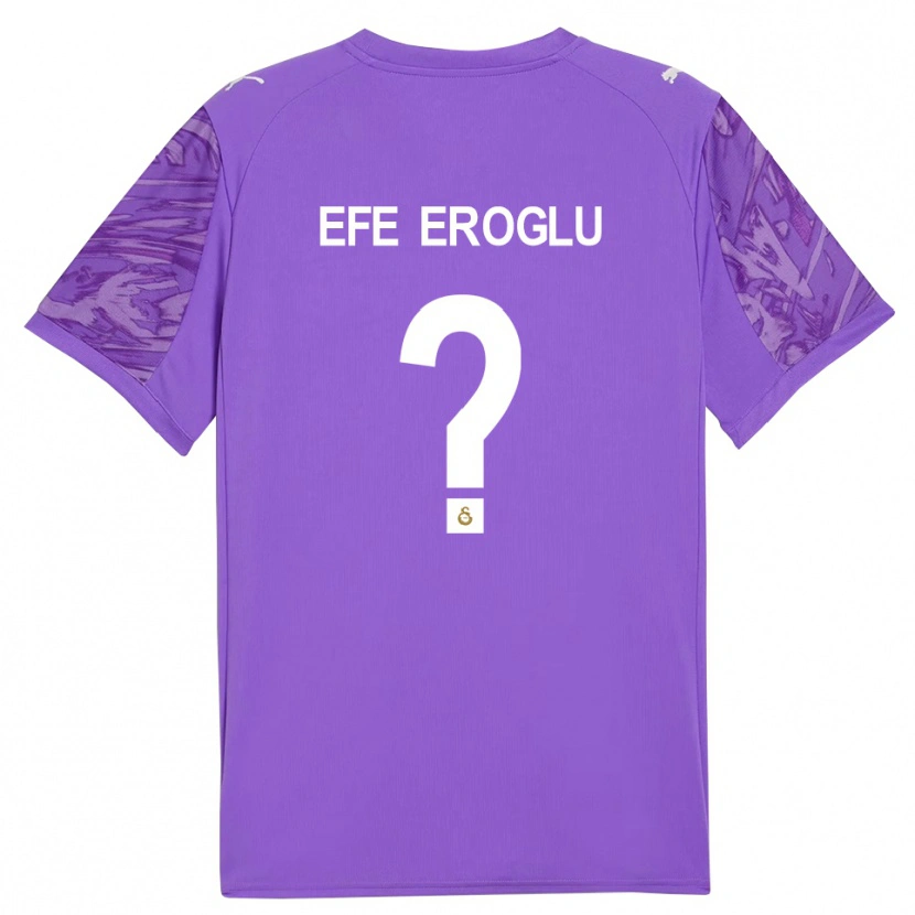 Danxen Niño Camiseta Cem Efe Eroğlu #0 Blanco Morado Portero Equipación 2025/26 La Camisa México