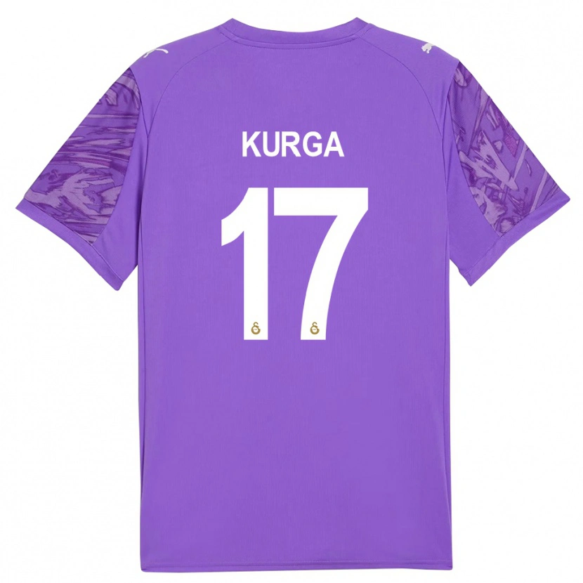 Danxen Niño Camiseta Handan Kurğa #17 Blanco Morado Portero Equipación 2025/26 La Camisa México