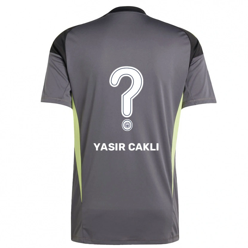 Danxen Niño Camiseta Ali Yasir Caklı #0 Gris Tenue Negro Portero Equipación 2025/26 La Camisa México