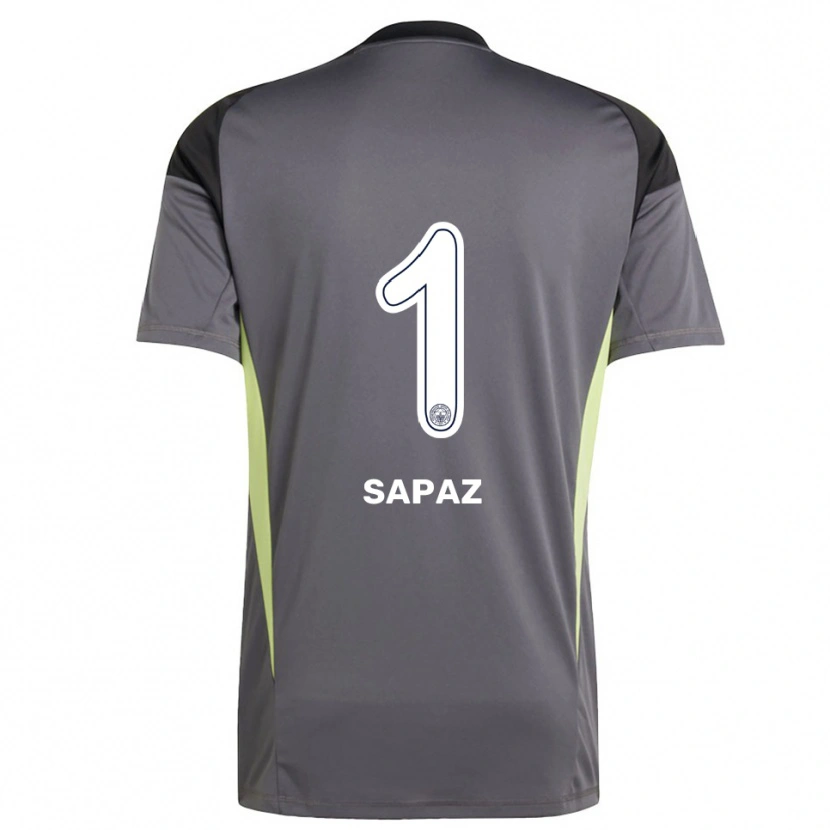 Danxen Niño Camiseta Kuzey Sapaz #1 Gris Tenue Negro Portero Equipación 2025/26 La Camisa México
