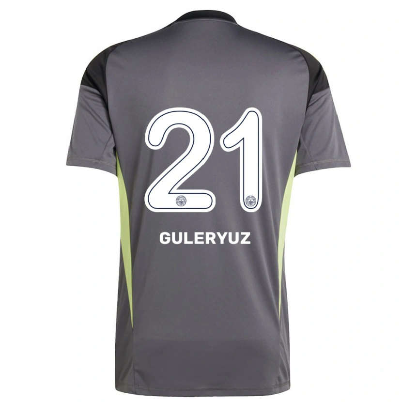 Danxen Niño Camiseta Göknur Güleryüz #21 Gris Tenue Negro Portero Equipación 2025/26 La Camisa México