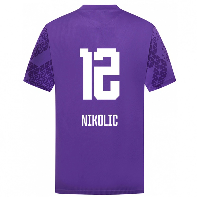 Danxen Niño Camiseta Uros Nikolic #12 Blanco Índigo Portero Equipación 2025/26 La Camisa México