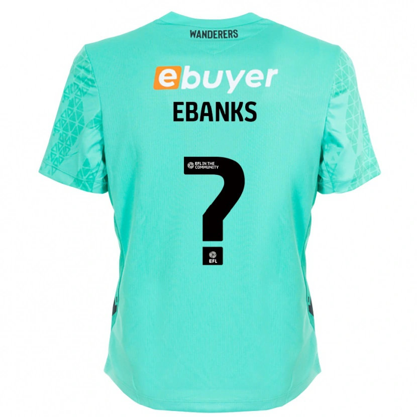 Danxen Hombre Camiseta Eve Ebanks #0 Negro Aqua Portero Equipación 2025/26 La Camisa México