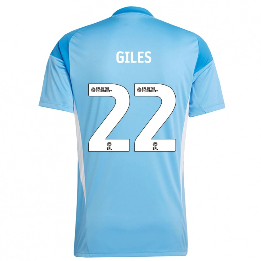 Danxen Hombre Camiseta Olivia Giles #22 Azul Cielo Portero Equipación 2025/26 La Camisa México