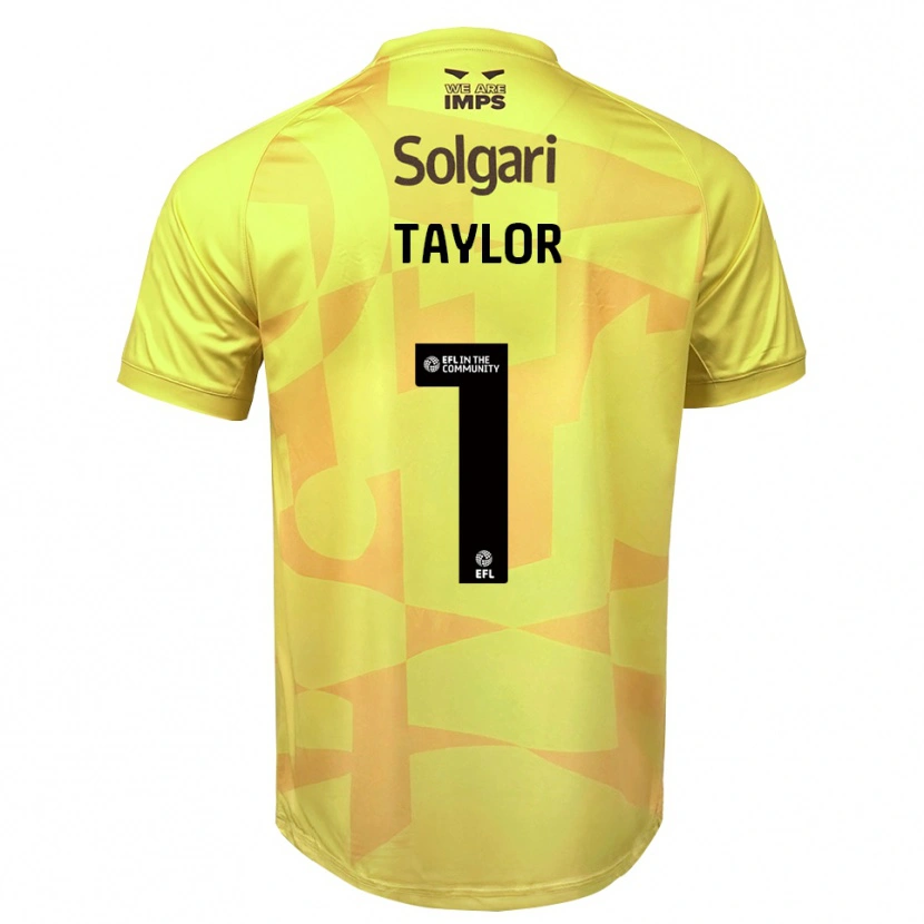 Danxen Hombre Camiseta Jaden Taylor #1 Negro Amarillo Portero Equipación 2025/26 La Camisa México