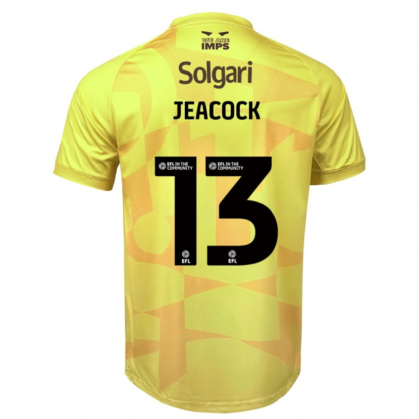 Danxen Hombre Camiseta Zach Jeacock #13 Negro Amarillo Portero Equipación 2025/26 La Camisa México