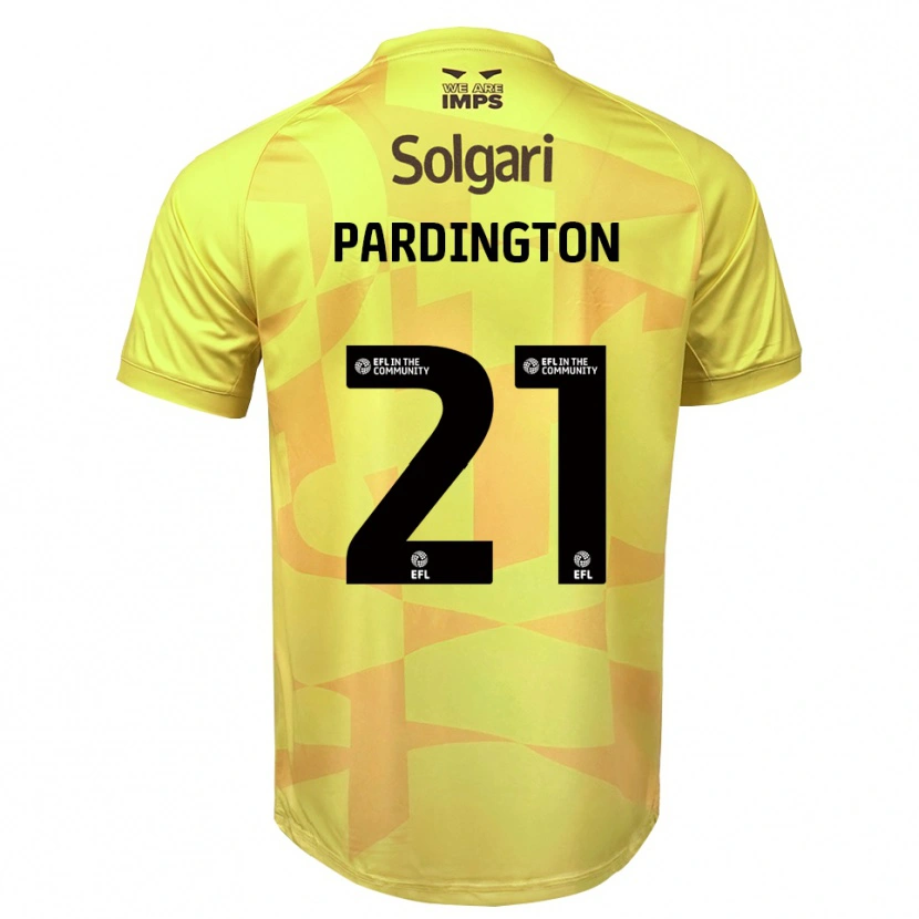 Danxen Hombre Camiseta Jamie Pardington #21 Negro Amarillo Portero Equipación 2025/26 La Camisa México