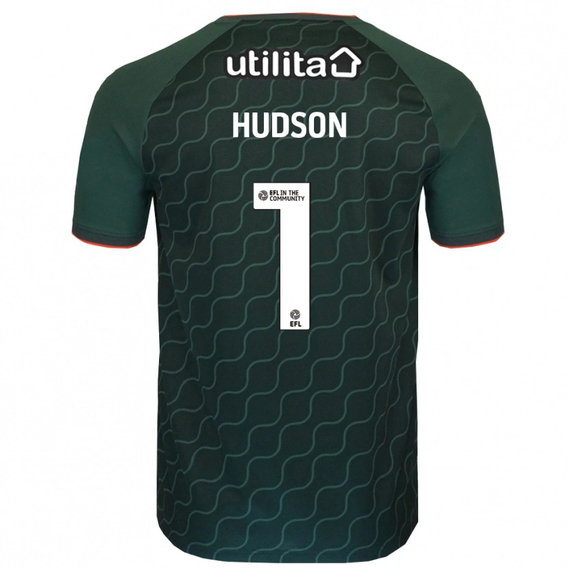 Danxen Hombre Camiseta Sarah Hudson #1 Verde Oscuro Portero Equipación 2025/26 La Camisa México