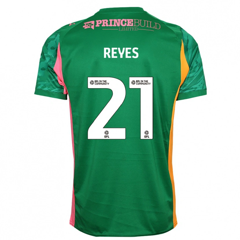 Danxen Hombre Camiseta Vicente Reyes #21 Verde Rosa Portero Equipación 2025/26 La Camisa México