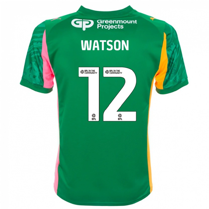 Danxen Hombre Camiseta Tom Watson #12 Verde Rosa Naranja Portero Equipación 2025/26 La Camisa México