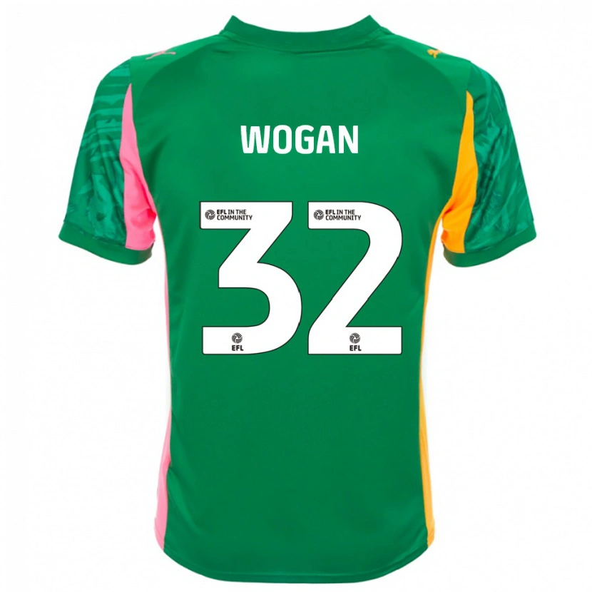 Danxen Hombre Camiseta Andrew Wogan #32 Verde Rosa Blanco Portero Equipación 2025/26 La Camisa México