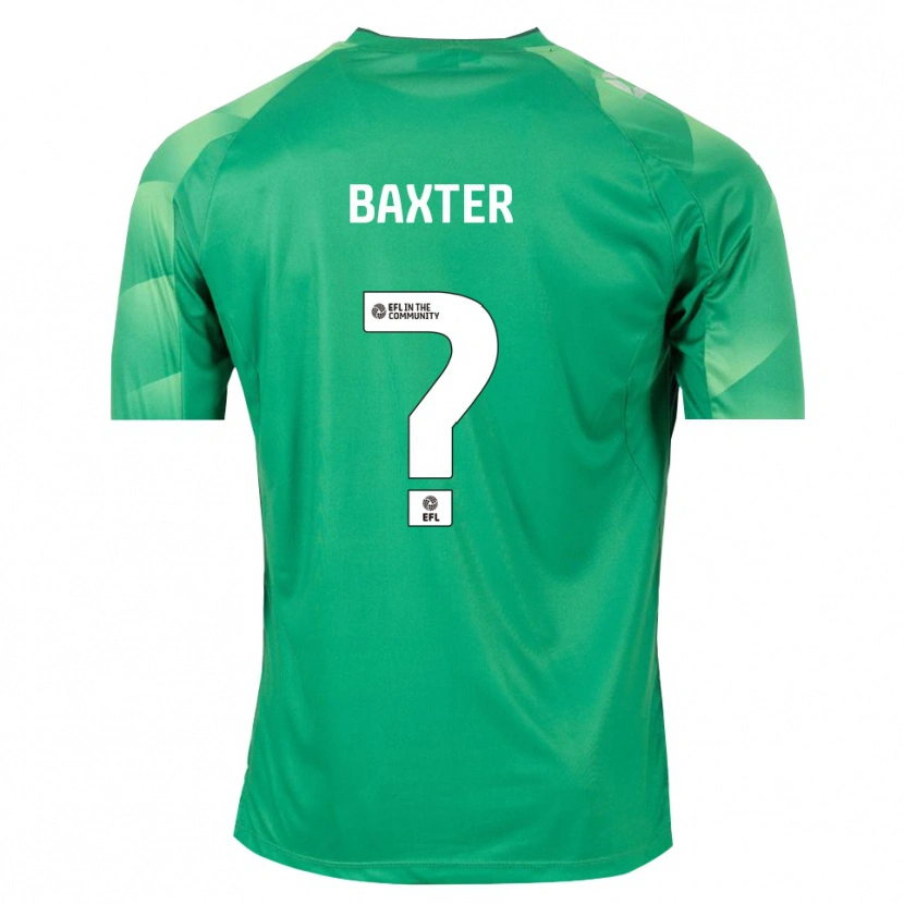 Danxen Hombre Camiseta Molly Baxter #0 Verde Blanco Portero Equipación 2025/26 La Camisa México