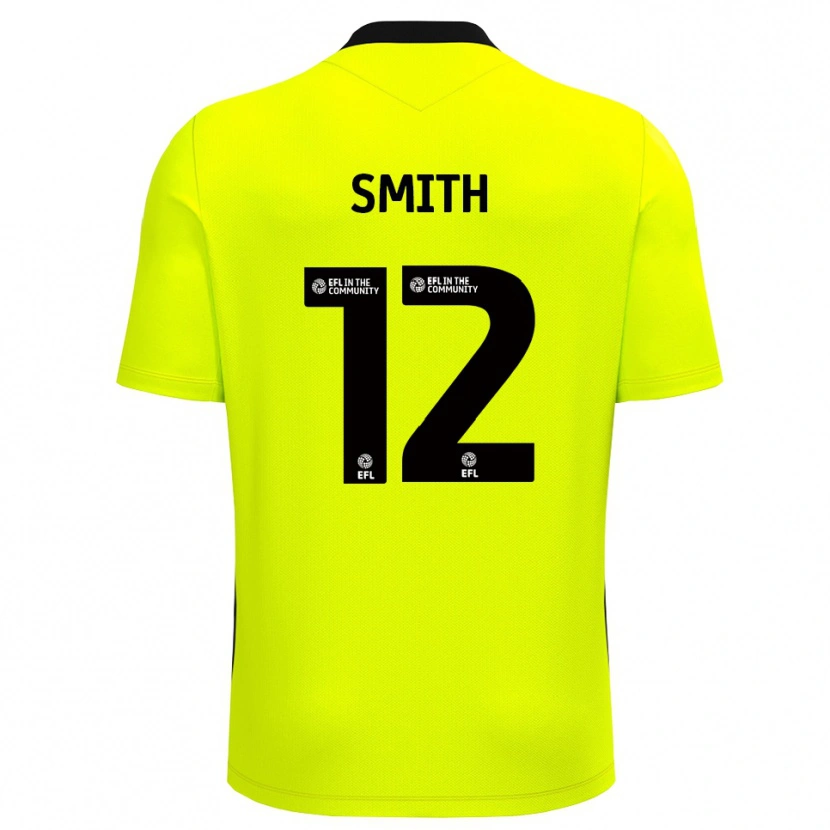 Danxen Hombre Camiseta Tom Smith #12 Negro Amarillo Portero Equipación 2025/26 La Camisa México