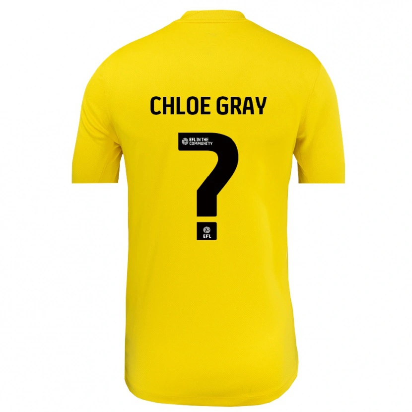 Danxen Hombre Camiseta Chloe Gray #0 Negro Amarillo Portero Equipación 2025/26 La Camisa México