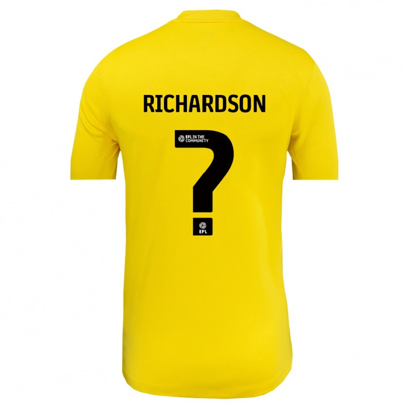 Danxen Hombre Camiseta Dani Richardson #0 Negro Amarillo Portero Equipación 2025/26 La Camisa México