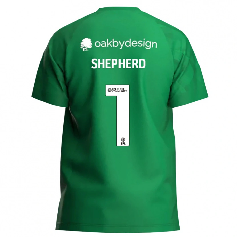 Danxen Hombre Camiseta Frankie Shepherd #1 Verde Blanco Portero Equipación 2025/26 La Camisa México
