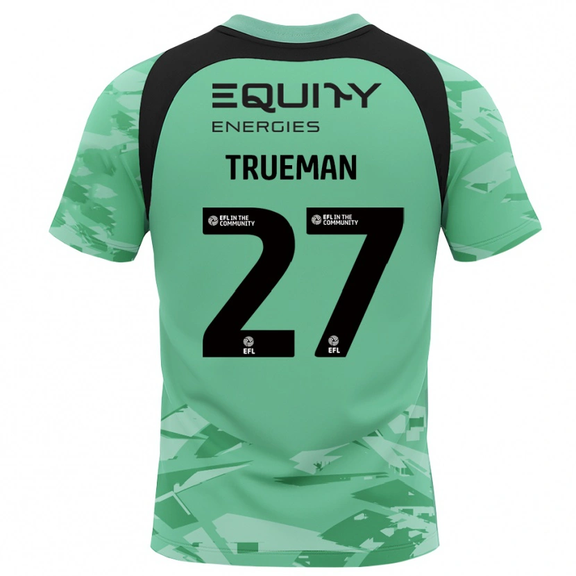 Danxen Hombre Camiseta Connal Trueman #27 Negro Verde Claro Glack Portero Equipación 2025/26 La Camisa México
