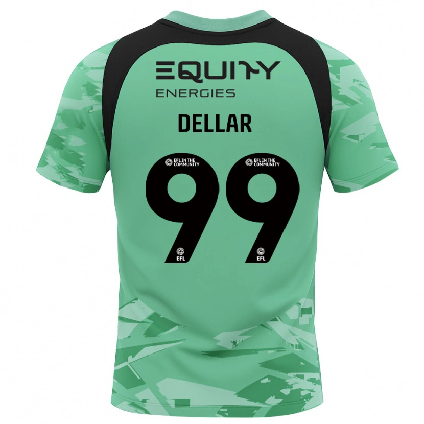 Danxen Hombre Camiseta Megan Dellar #99 Negro Verde Claro Glack Portero Equipación 2025/26 La Camisa México