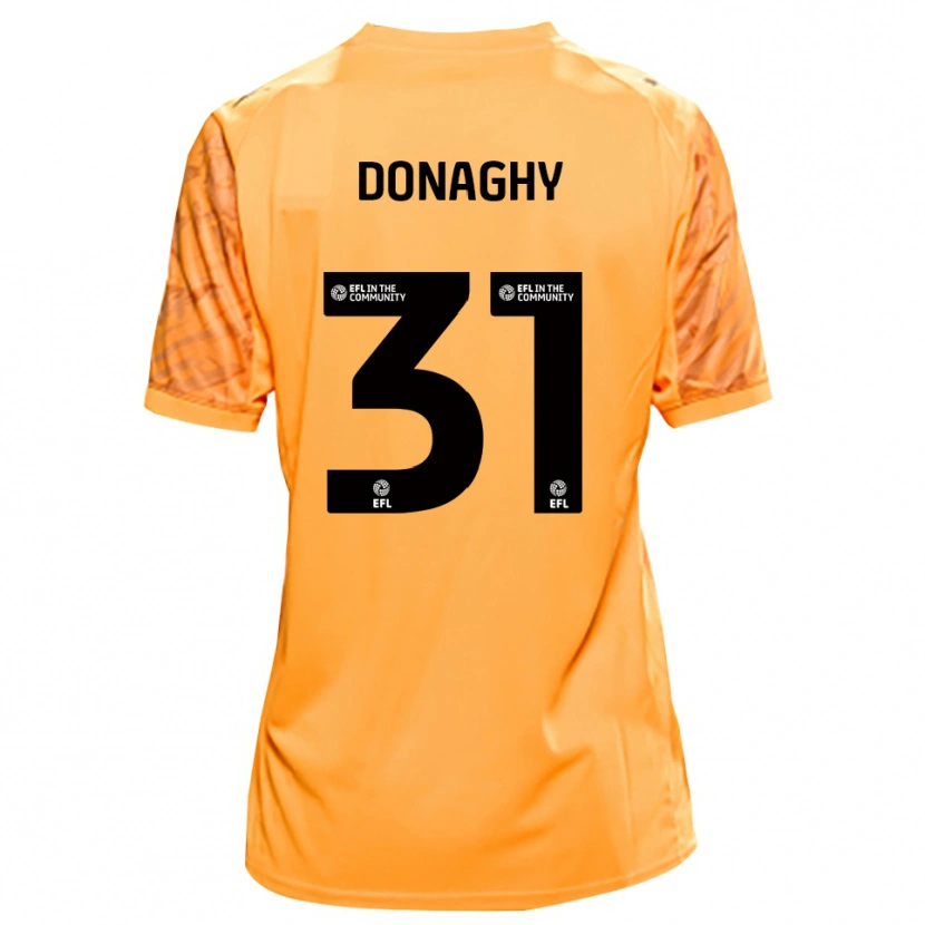 Danxen Hombre Camiseta Tom Donaghy #31 Negro Naranja Portero Equipación 2025/26 La Camisa México